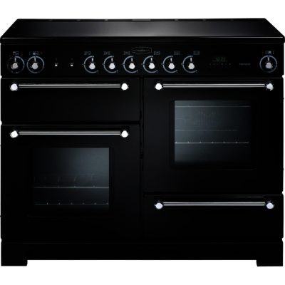 Rangemaster Kitchener 110cm Electric Ceramic 78860 Range Cooker in Black with Chrome trim and Ceramic Hob Rangemaster Kitchener 110cm Electric Ceramic 78860 Range Cooker in Black with Chrome trim and Ceramic Hob